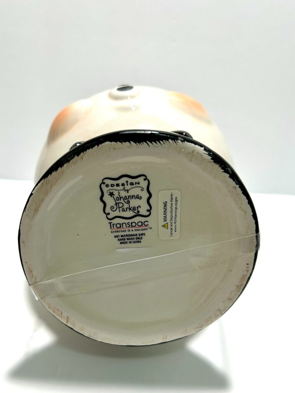 NWT Johanna Parker Halloween "Gus" Ghost Ceramic Cookie Jar Canister Vintage - Picture 7 of 7